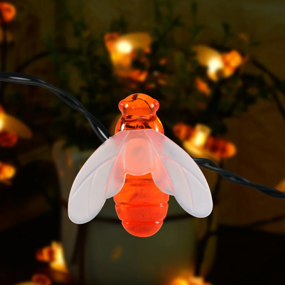 Bee LED String Light 10/20/30/40leds Battery Power Holiday Party Christmas Garland Decoration Fairy Lights | Освещение
