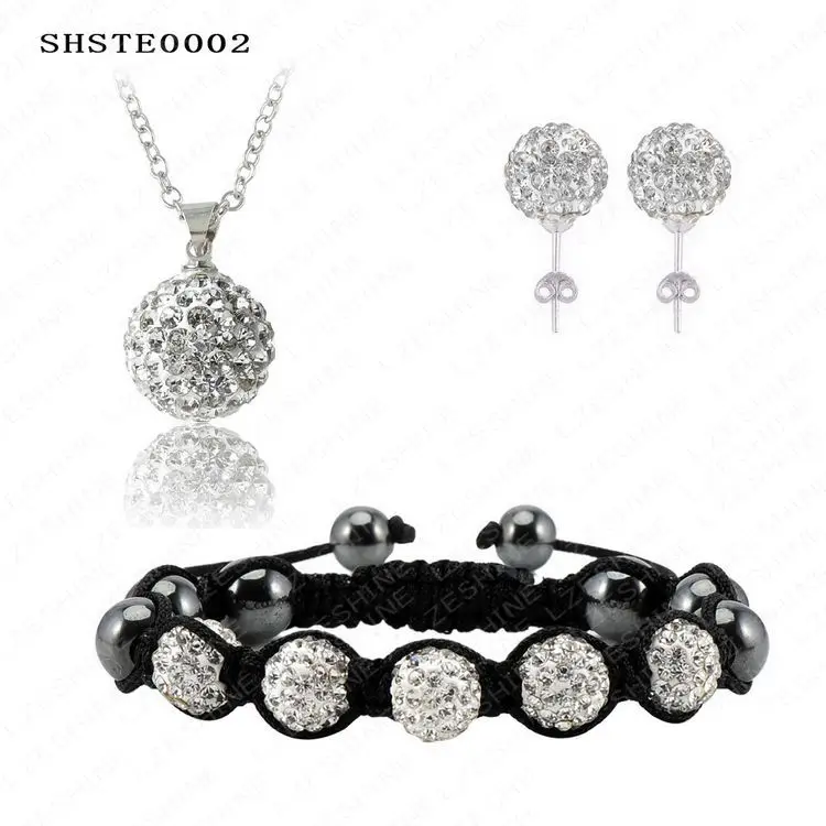 Элегантный Модный Набор из глины (85 шт.) ожерелье с кристаллами кулон/браслет/(85