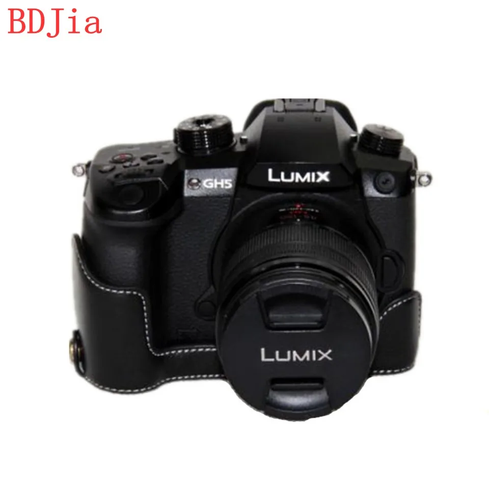 Натуральная Воловья кожа корпуса для половины камеры база Panasonic GH5 с отверстием