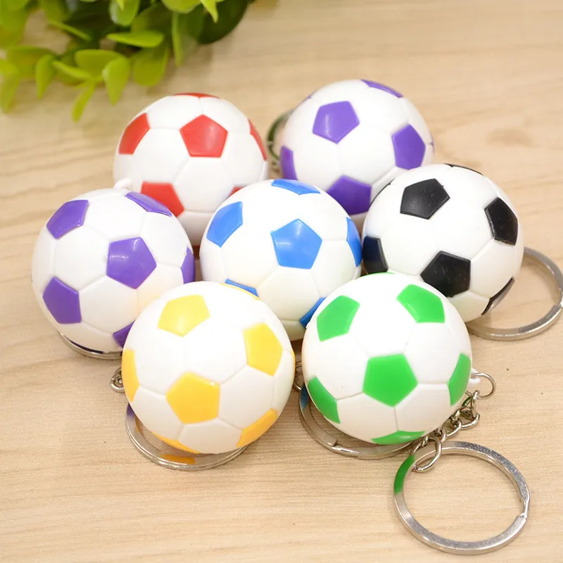 1pc Party Favors and Gifts LED Lights Football Soccer Traffic Light Keychain Key Ring Personalized Gift Souvenir|Сувениры для