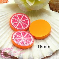 resin flat back grapefruit candy slice cabochon for decoration 50pcslot