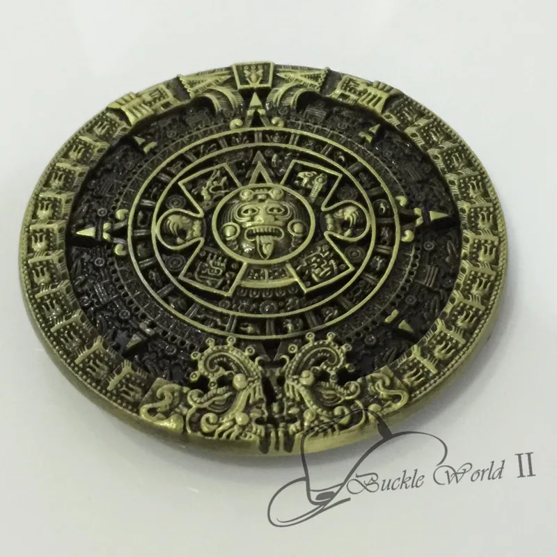 Розничная продажа 2016 новый стиль крутой ацтекский календарь ковбойский ремень с