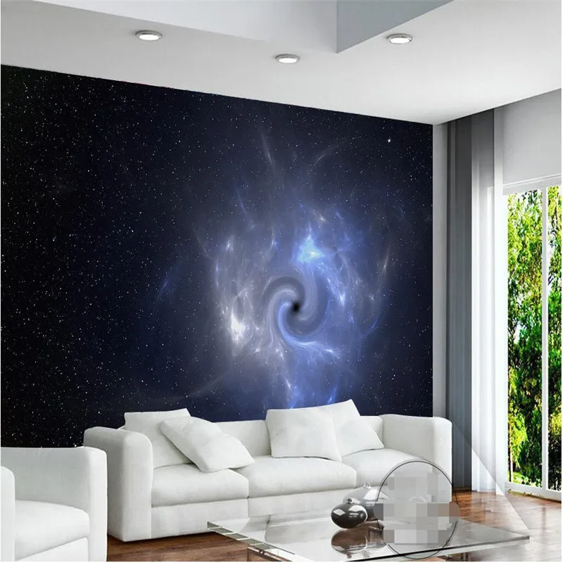 

beibehang Custom wallpaper 3d galaxy black hole background living room bedroom sofa television mural wall papers home decor