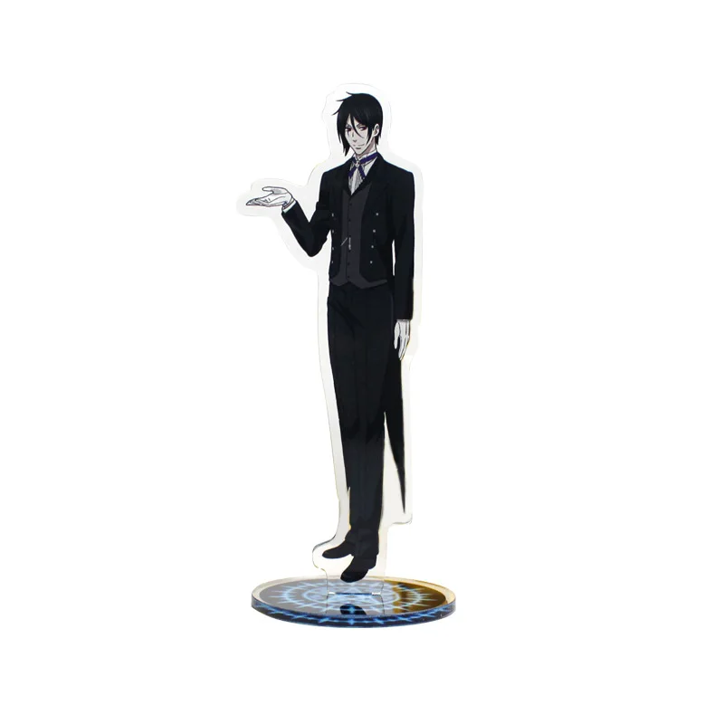2019 Black Butler Keychain Double Sided Key Chain Acrylic Pendant Anime Accessories Cartoon Ring Decoration ornament 16CM | Украшения и
