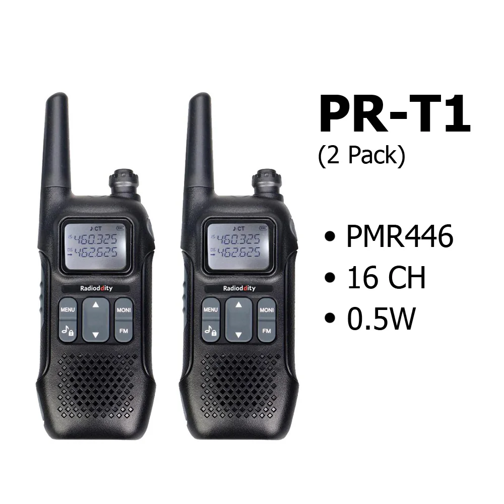 [2 шт.] радиодность FS-T1 PR-T1 2 Вт FRS PMR двухстороннее радио без лицензии рации 22CH с NOAA погодным оповещением FM usb зарядка - Цвет: PR-T1 (PMR Version)