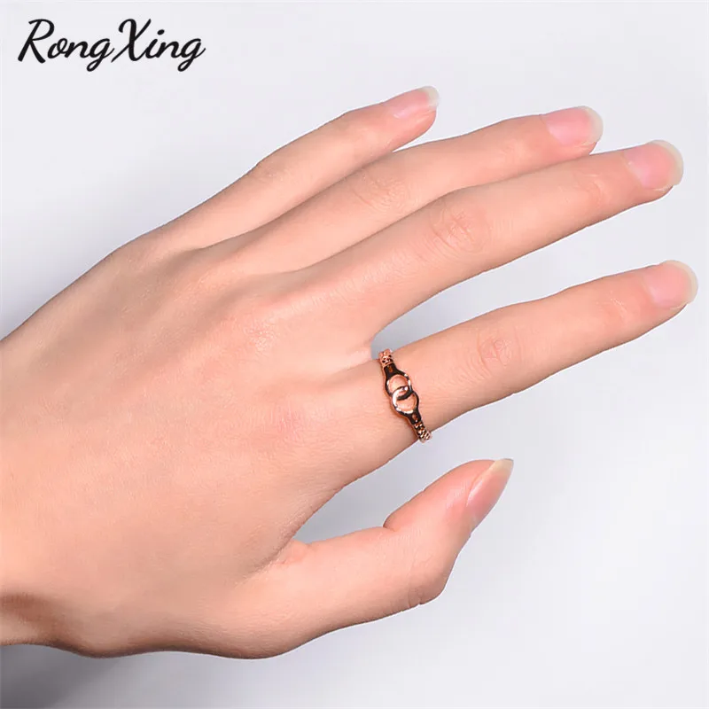 RongXing богемные розовые Золотые заполненные звенья цепочка дизайн перекрёстное
