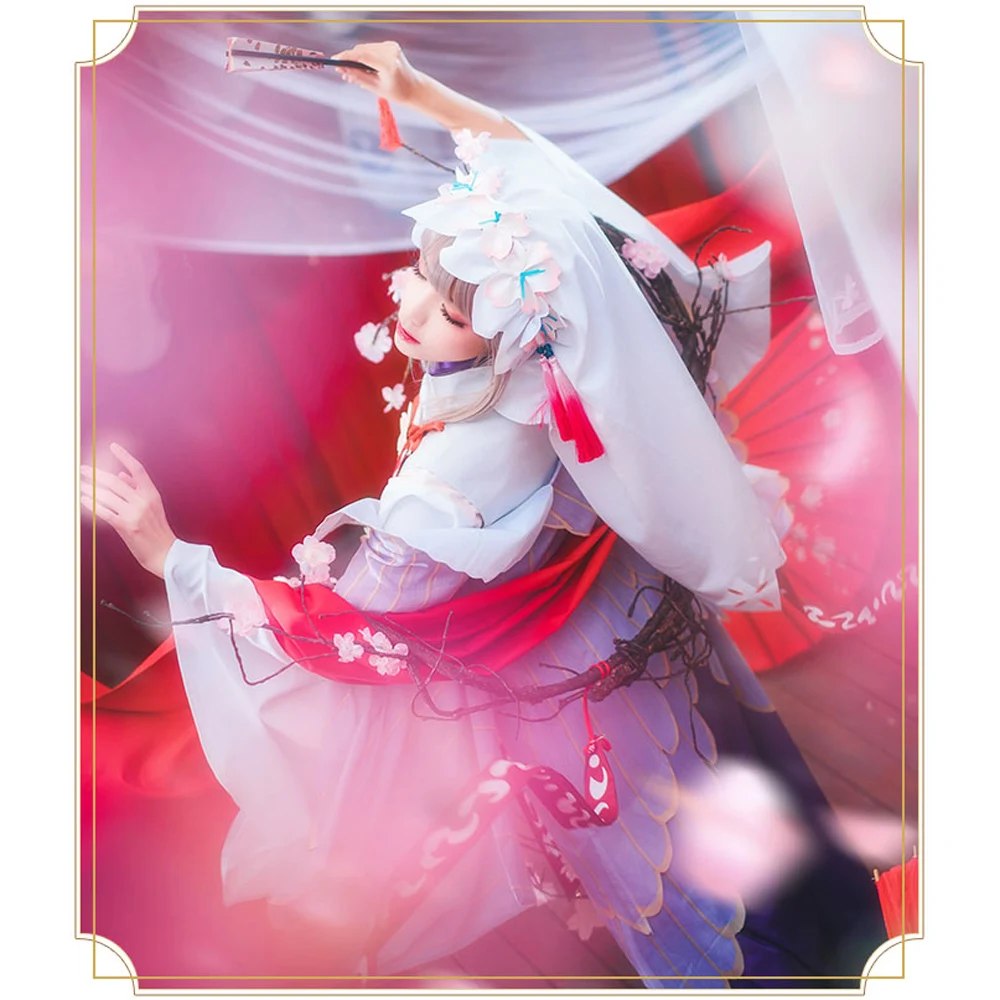 VEVEFHUANG Kосплей Game Cosplay Minamoto Kagura Onmyoji Women Kawaii Kimono Costume Dress Xmas Halloween Carnival Party |
