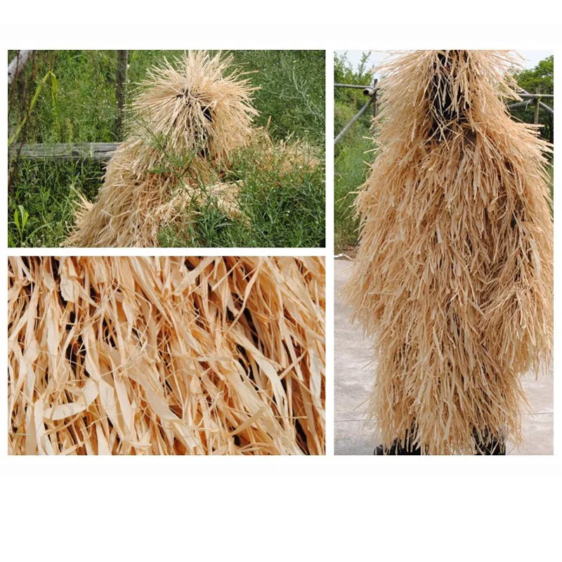 

Military tactical gear handmade straw Hunting clothes Camouflage Suit scarecrow camouflage clothing ghillie suit Birdwatching