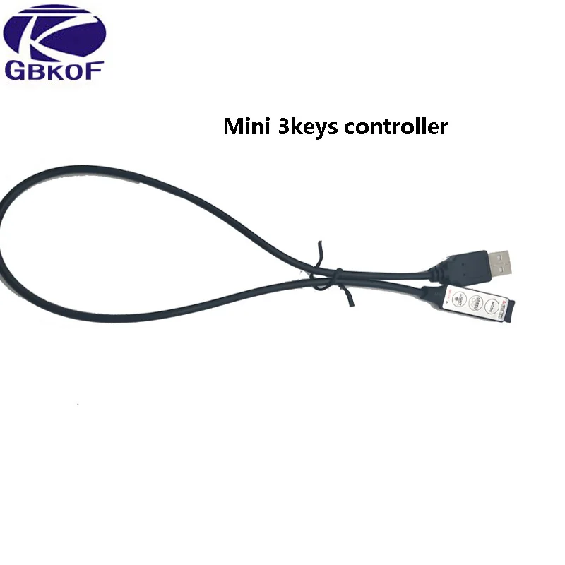 RGB контроллер для DC 5 в USB Светодиодная лента светильник 3 ключа/24 ключа ИК-пульт/17 ключ беспроводной RF контроллер домашний ТВ украшение