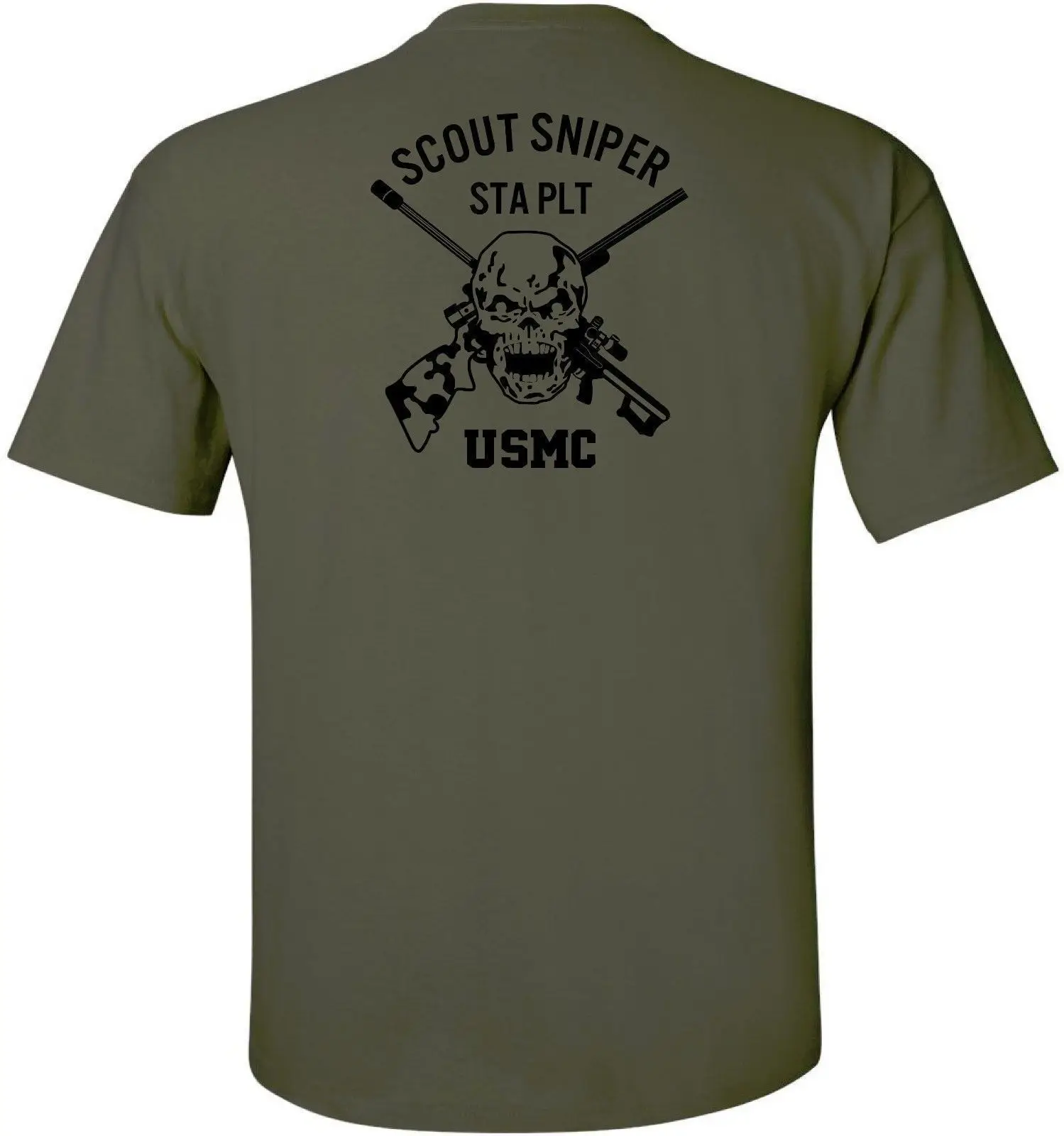 USMC-United-States-Marine-Corps-Scout-Sniper-STA-Platoon-T-Shirt S-3XL | Мужская одежда