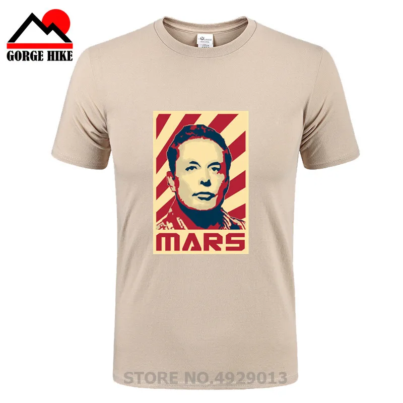 Космическая X Ouccpy Mars футболка Elion Musk для мужчин футболки Плюс Размер повседневная