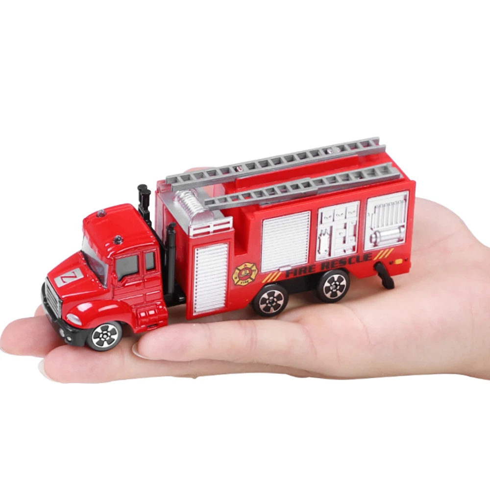 Engineering Car Model Set 1:64 Mini Toys Cars 3pcs Alloy Plastic Diecasts + Display Stand Gift For Kids (L:W:H)12:4:5Cm | Игрушки и