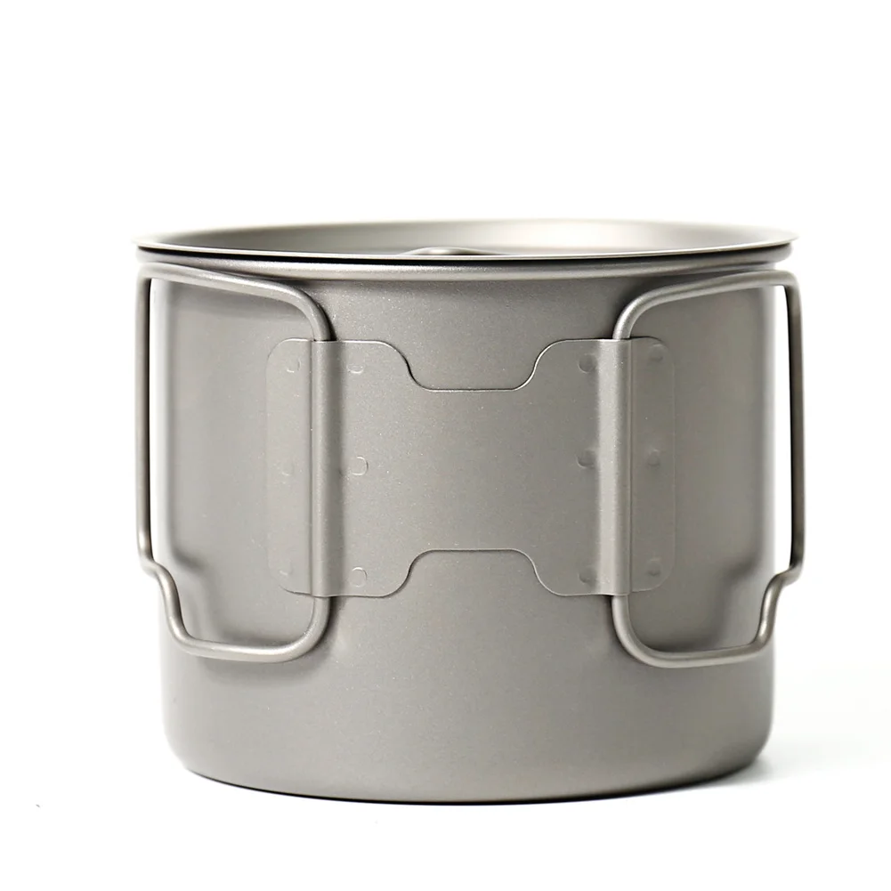 TOAKS POT-550 чистая титановая чашка Ультралегкая уличная кружка с крышкой и складной ручкой походная посуда 550 мл 100 г