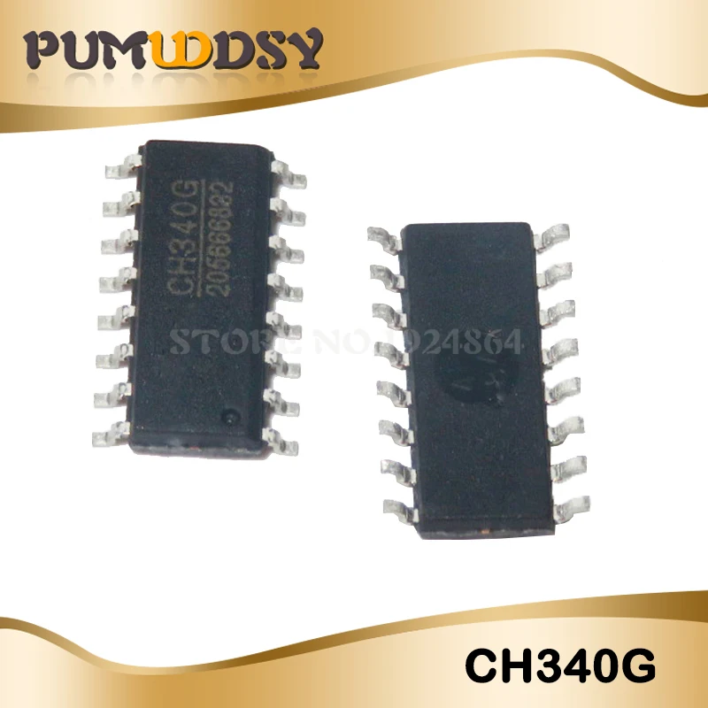 5 шт. CH340G IC R3 доска USB кабель Serial чип лапками углублением SOP-16 CH340