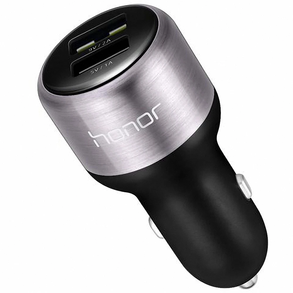 Оригинальное автомобильное зарядное устройство Huawei honor fast с двумя USB разъемами 9