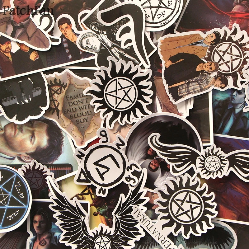 Patchfan 37 шт. Сверхъестественное SPN руны детские игрушки Стикеры для DIY Скрапбукинг альбом ноутбук телефон тетрадь наклейка стикеры A1771