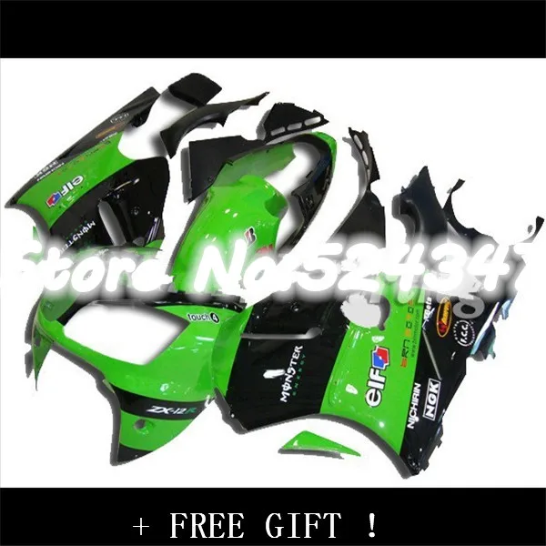 Nn для KAWASAKI NINJA ZX12R 00 01 зеленый черный ZX 12R 2A38 12 R 2000 ZX12 2001 обтекатель Ninja Накладки | Накладки и декоративные молдинги -32952988548