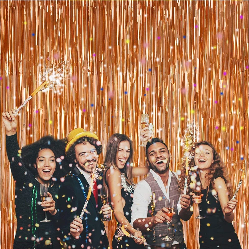 2 м Радужный фон шторы из фольги для фотосъемки товары дня рождения украшение