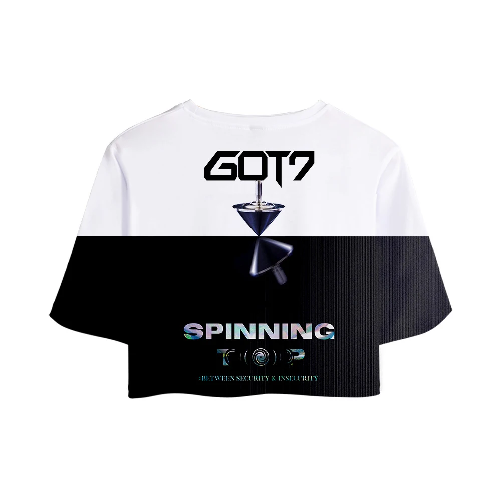 LUCKYFRIDAYF KPOP GOT7 Jackson новинка 2019 топы с 3d принтом для девушек короткая футболка