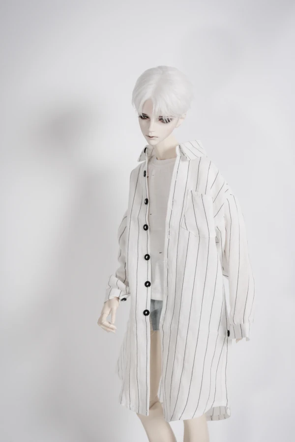 

BJD doll clothes white stripe red check long shirt red and white 2 color 1/3 1/4 SD MSD YOSO Uncle doll size doll accessories
