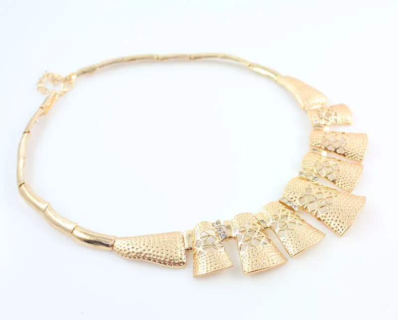 Золотые Ювелирные наборы для женщин ожерелье серьги браслет кольца прекрасные