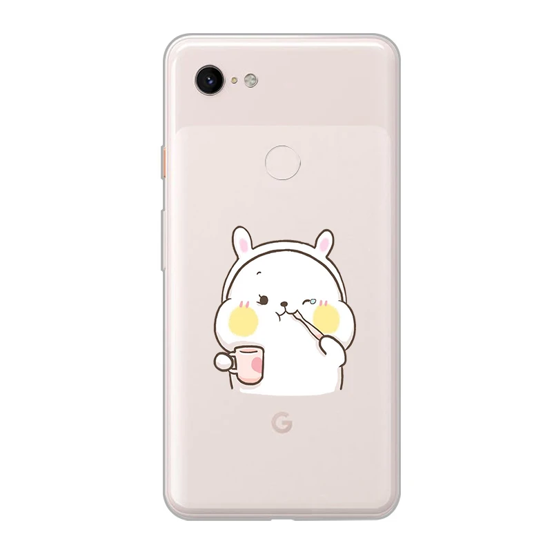 ciciber New Fashion Phone Cases For Google Pixel 3 2 XL Case Soft TPU Back Cover for 3XL 2XL Cartoon Animal Cat Pig Fundas |