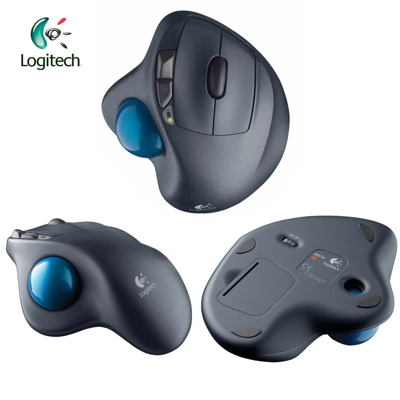 Беспроводная игровая мышь Logitech M570 2 4G оптическая эргономичная с трекболом для