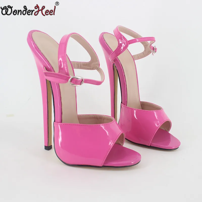 Wonderheel/летние туфли на очень высоком каблуке. " Пикантные босоножки-гладиаторы на каблуке, с пряжкой, с ремешком, на высоком каблуке, каблук-шпилька; женские пикантные сандалии