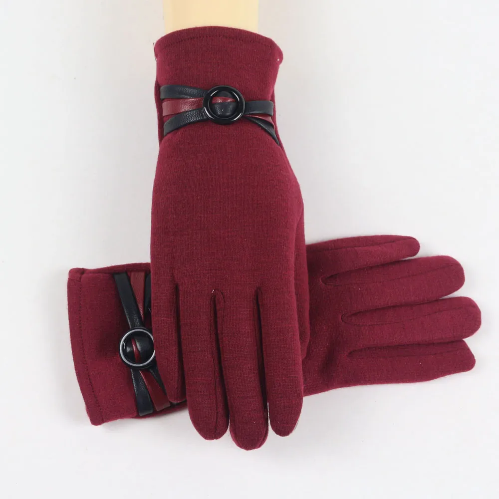 Guantes invierno mujer, женские теплые перчатки, мягкие, на запястье, толстые, варежки, полный палец, новинка, перчатки для экрана, удобные, mitaines femme