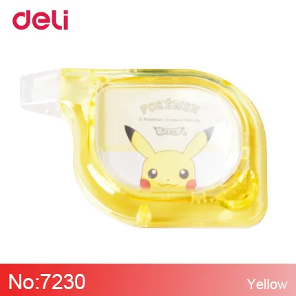 Deli Pokemon Милый Пикачу коррекционная лента 6 м дневник креативные школьные офисные канцелярские принадлежности Детские Подарки Прямая поставка - Цвет: yellow 1pcs