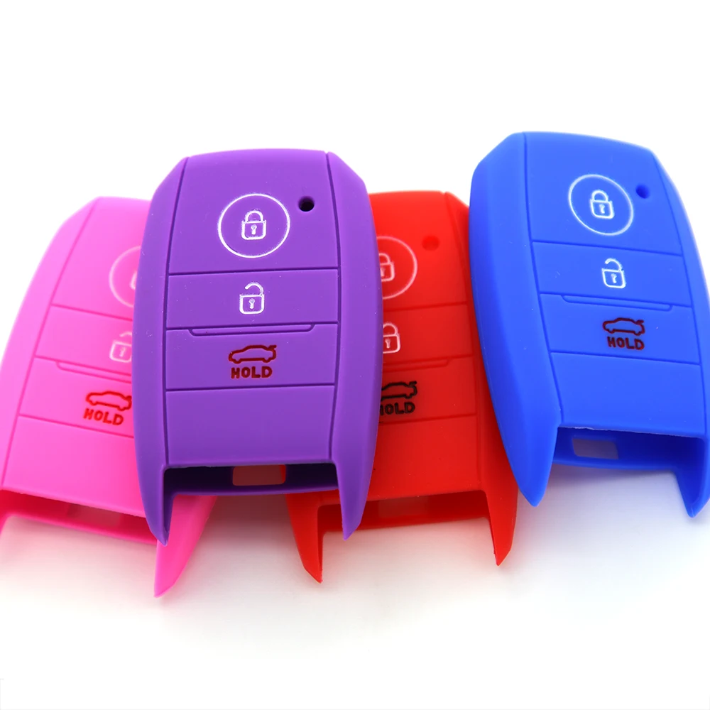 Горячая Распродажа 3 кнопки силиконовый для ключа автомобиля чехол Kia Rio Sportage 2016