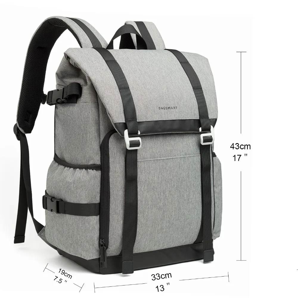 BAGSMART рюкзак для камеры SLR/DSLR дорожная сумка фотосъемки 15 ноутбука с