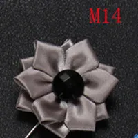 M14 BoYuTe, 10 шт., высокое качество, ручная работа, ткань, цветок, лацкан, булавка для жениха, свадебная бутоньерка, нагрудные булавки для мужчин, броши - Окраска металла: M14