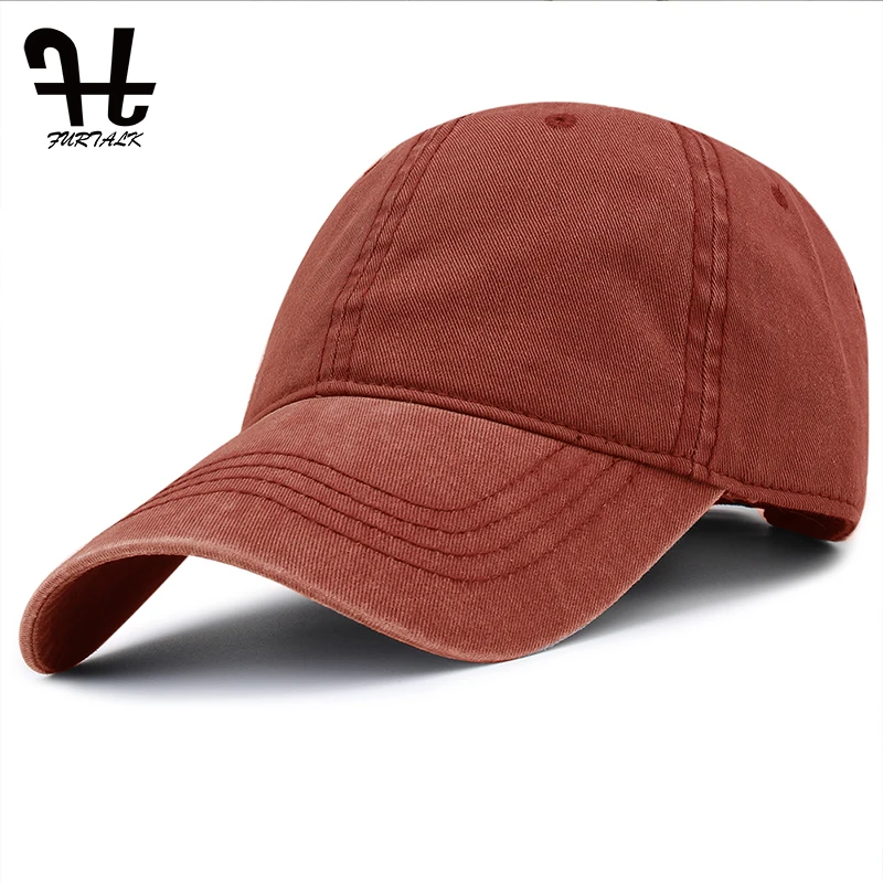 FURTALK мыть хлопок бейсболки женские Человек Весна Лето Snapback папа кепка