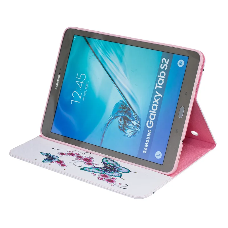 Чехол из силиконовой кожи для Samsung Galaxy Tab S2 9 7 T815 с откидной крышкой и подставкой