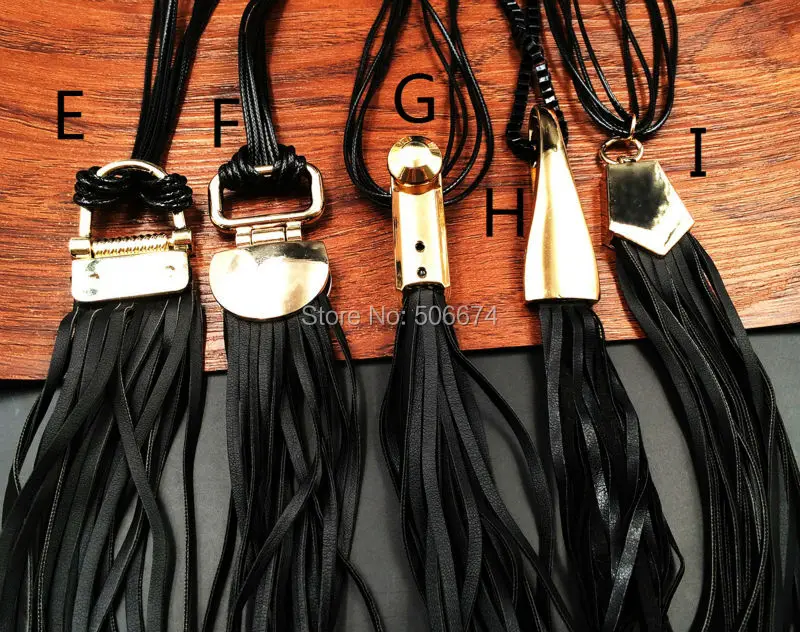 Женское длинное ожерелье с кисточками из сплава и кожи 11 видов|leather tassel necklace|tassel