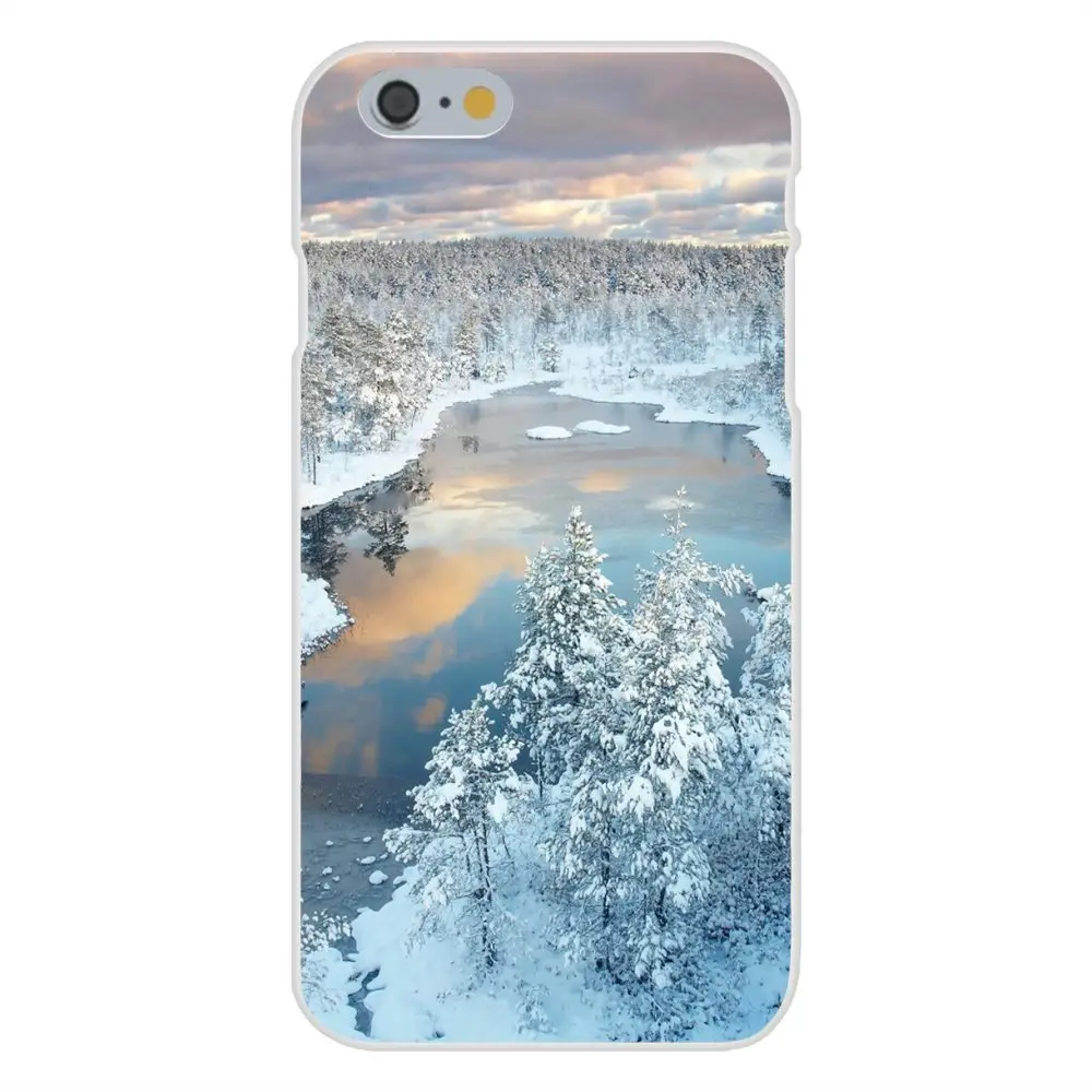 FGHGF природного высокая гора лес на море человека архитектура цветка TPU чехол для