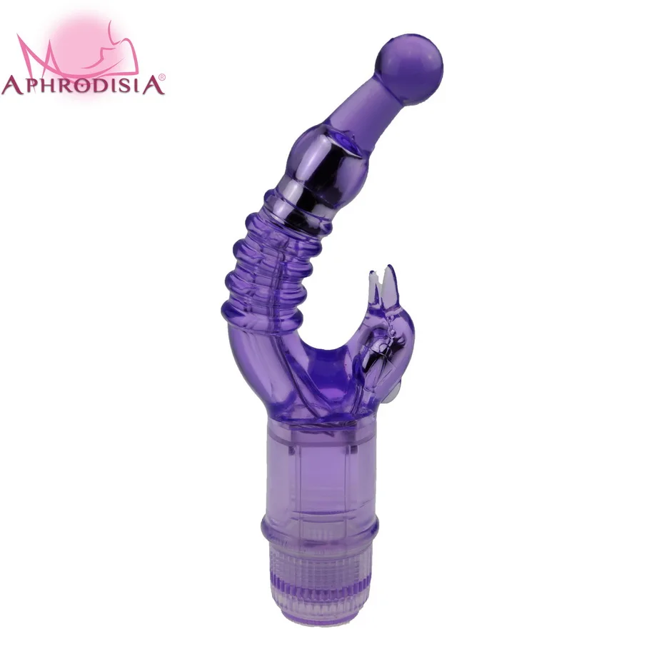 Несколько скоростей Водонепроницаемый двойной Turbo Crystal Naughty Rabbit вибратор гибкий