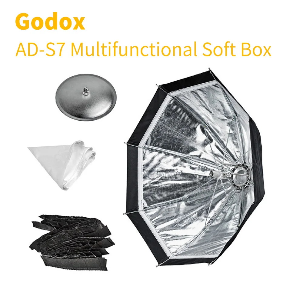 Godox AD S7 многофункциональная Мягкая коробка восьмиугольная ячеистая сетка зонтик