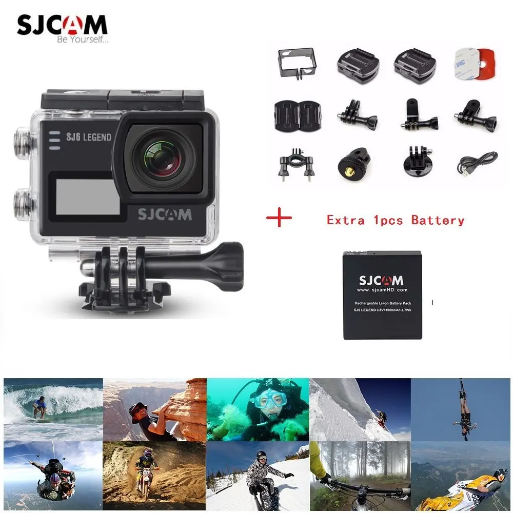 Оригинальный SJCAM SJ6 Легенда действие Камера 4 К 24fps NTK96660 2.0 &quotСенсорный экран WIFI 30 м