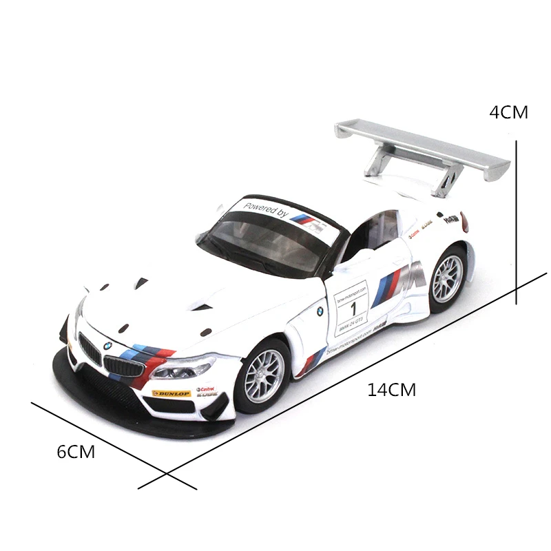 1:32 литая под давлением модель автомобиля BM Z4 звуковая и световая функция вытяжки