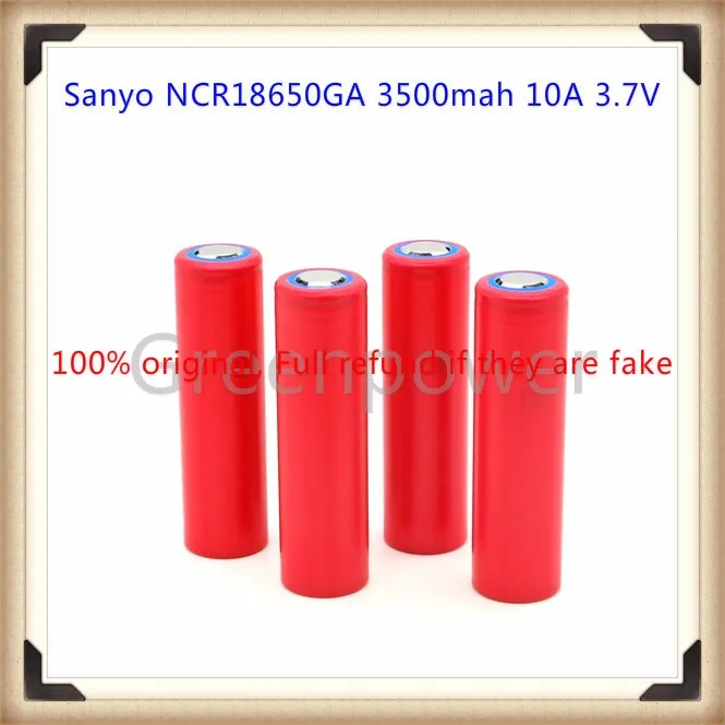 Для Sanyo NCR18650GA 18650 3500 10A 3,7 V аккумуляторная батарея высокого стока с плоским верхом(1 шт