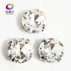Белая круглая Высококачественная стеклянная Стразы для пришивания, аксессуары для одежды сделай сам 8 мм10 мм12 мм14 мм16 мм18 мм