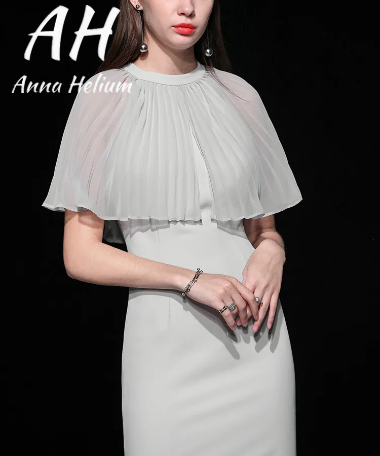 Высококачественные летние с круглым вырезом летучая мышь без рукавов до колена