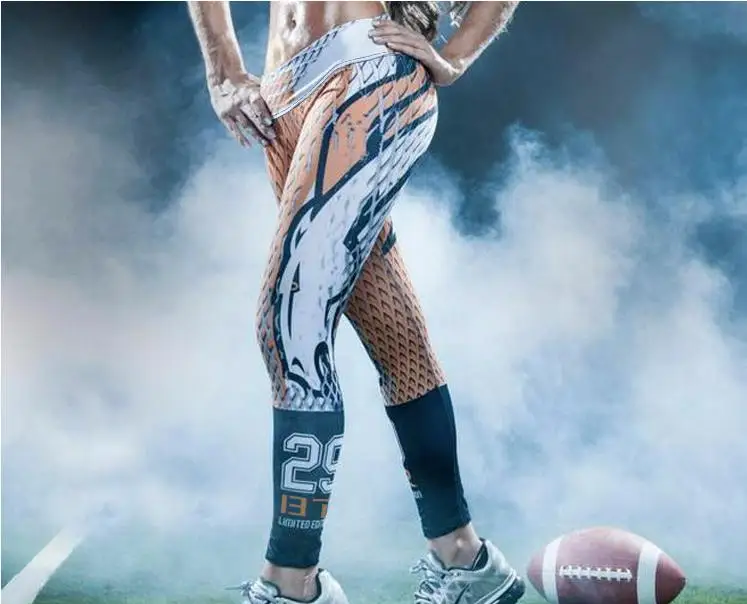 Дикая лошадь 3d печатных женские леггинсы спортивные высокая талия меш лосины для