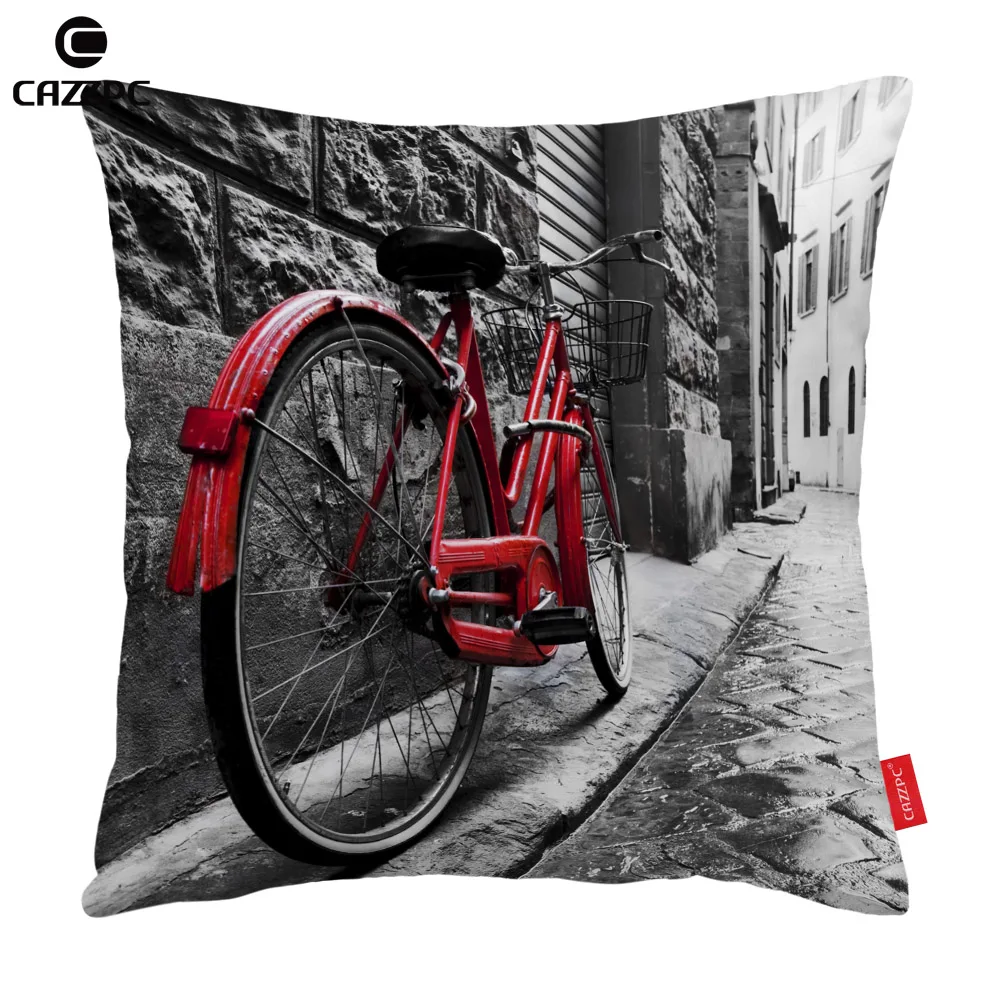 Черный и белый уличное окно красный цветочный кофе Байк печати чехол для