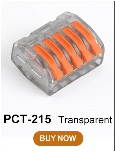 10 шт. PCT-213 прозрачный 3Pin, проводниковый блок Универсальный компактный провод соединитель проводки