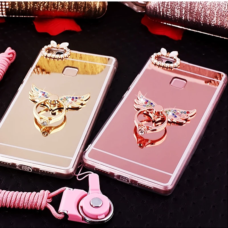 Perfume Bottle Finger Ring Holder Mirror Covers For Huawei P20 Pro Lite P10 P9 P8 Plus 2017 Honor 8 9 V8 Nova Cases Shell |