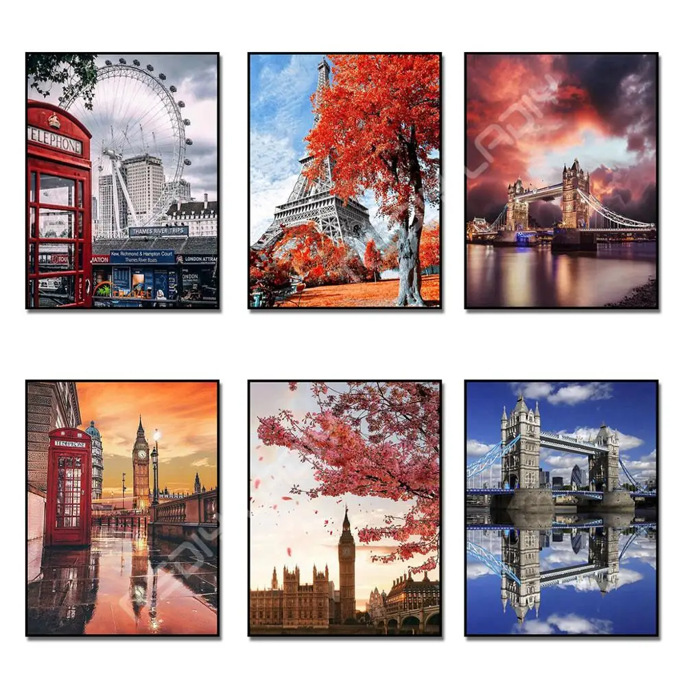 Алмазная мозаика &quotсделай сам&quot картина Биг-Бен вышивка крестиком Лондон