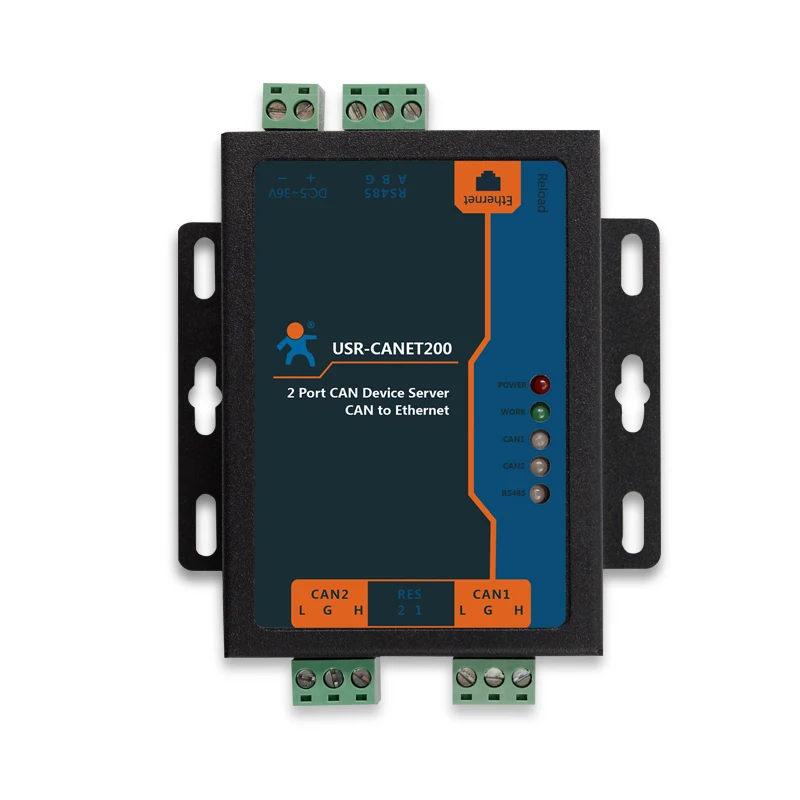 USR CANET200 промышленный преобразователь Can Ethernet RS485 встроенный порт CAN сетевое реле